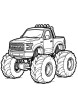 Custom monster truck coloring page