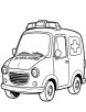 Cute ambulance coloring page