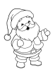 Cute Santa coloring page