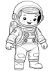 Cute astronaut coloring page