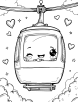 Cute cable car coloring page 1