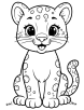 Cute jaguar coloring page