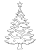 Decorate Christmas tree coloring page