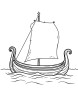 Dhow boat coloring page