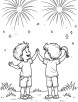 Diwali celebration coloring page