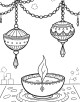 Diwali/Deepawali Coloring Page