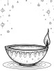 Diwali diya coloring page