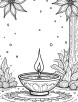 Diwali festival coloring page