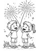 Diwali fireworks coloring page