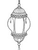 Diwali lantern coloring page