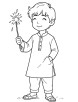 Diwali sparkler coloring page