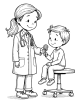 Doctor and Nurse Coloring Page