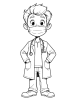 Doctor in mask coloring page