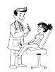 Doctor talking to Patient coloring page