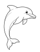 Dolphin enjoying coloring page