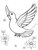 Dove flying coloring page