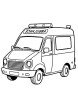 Emergency ambulance coloring page