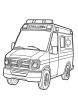 Emergency medical services (EMS) ambulance coloring page