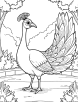 Fantasy peacock coloring page