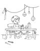 Arts and Crafts Coloring Page