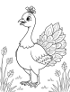 Festive peacock coloring page