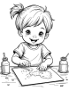 Finger painting coloring page 2