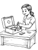 First aid coloring page