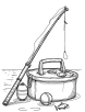 Fishing gear coloring page 2