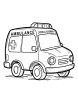 Fun ambulance coloring page