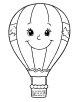 Hot Air Balloon Coloring Page