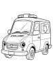 Funny ambulance coloring page