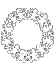 Gingerbread man wreath coloring page