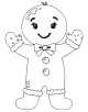 Gingerbread Man Coloring Page