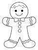 Gingerbread man coloring page