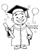 Graduation coloring page