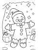 Happy gingerbread man coloring page