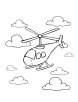 Helicopter color drawing coloring page