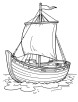 Historic boat coloring page