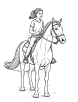 Horseback riding coloring page 2