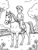 Horseback riding coloring page 3