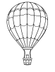 Hot air balloon drawing