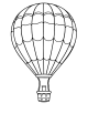 Hot Air Balloon Coloring Page