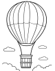 Hot Air Balloon Coloring Page