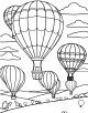 Hot Air Balloon Coloring Page