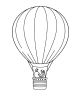 Hot Air Balloon Coloring Page