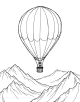 Hot Air Balloon Coloring Page