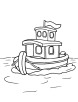 House boat coloring page