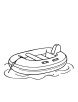 Inflatable boat coloring page