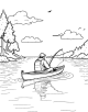 Kayak Coloring Page