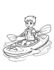 Kayak coloring page